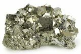 Gleaming Pyrite Crystal Cluster with Quartz Crystals - Peru #350805-1